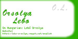 orsolya lebo business card