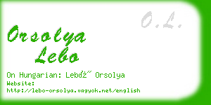 orsolya lebo business card